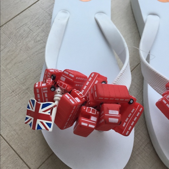 Hotflops London flip flops [original] size M white sole 2.5cm 2/$35 - Picture 3 of 6